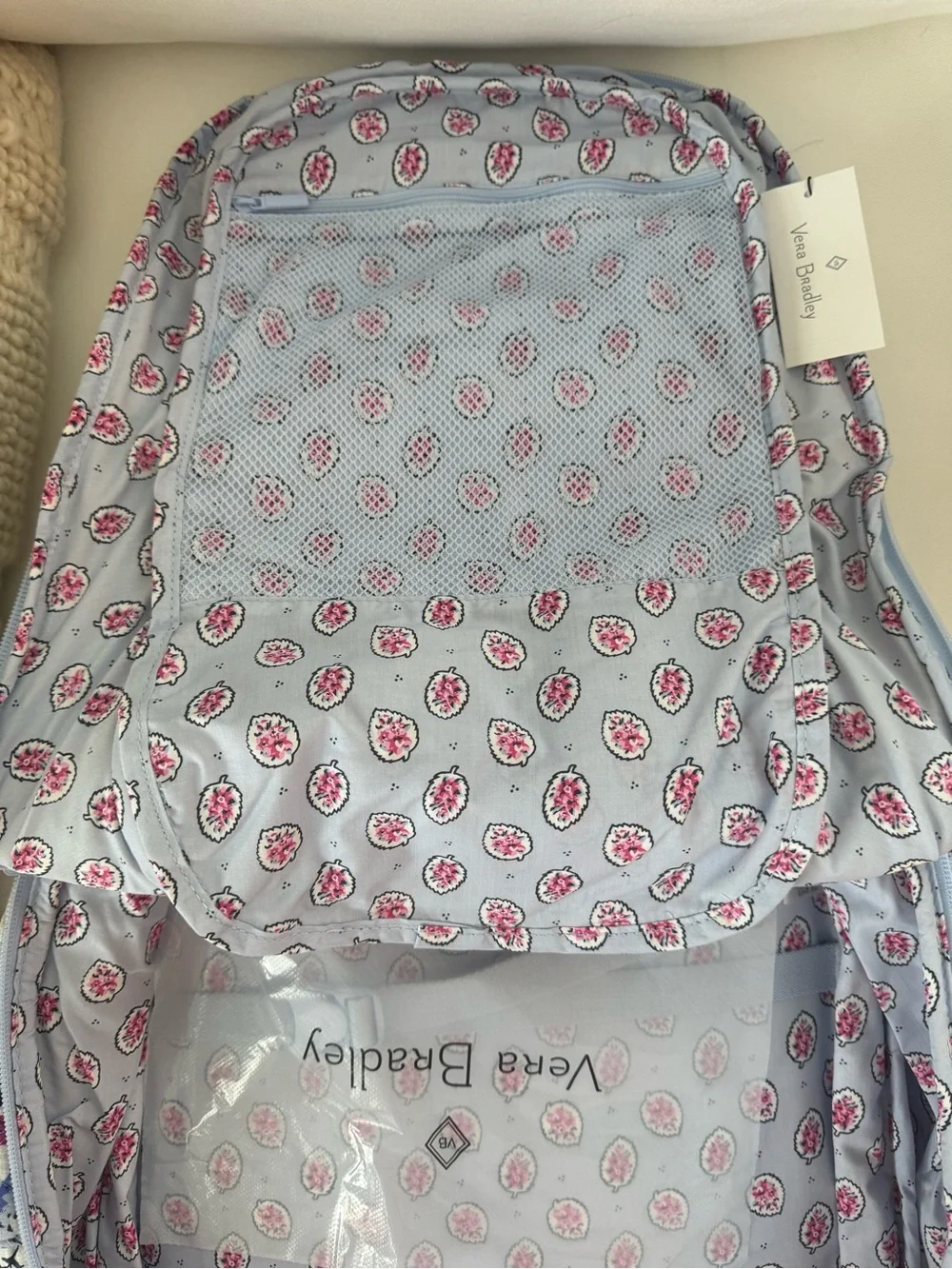 VERA BRADLEY -Cotton Large Travel Backpack Travel Bag, Magnifique Floral- NWT